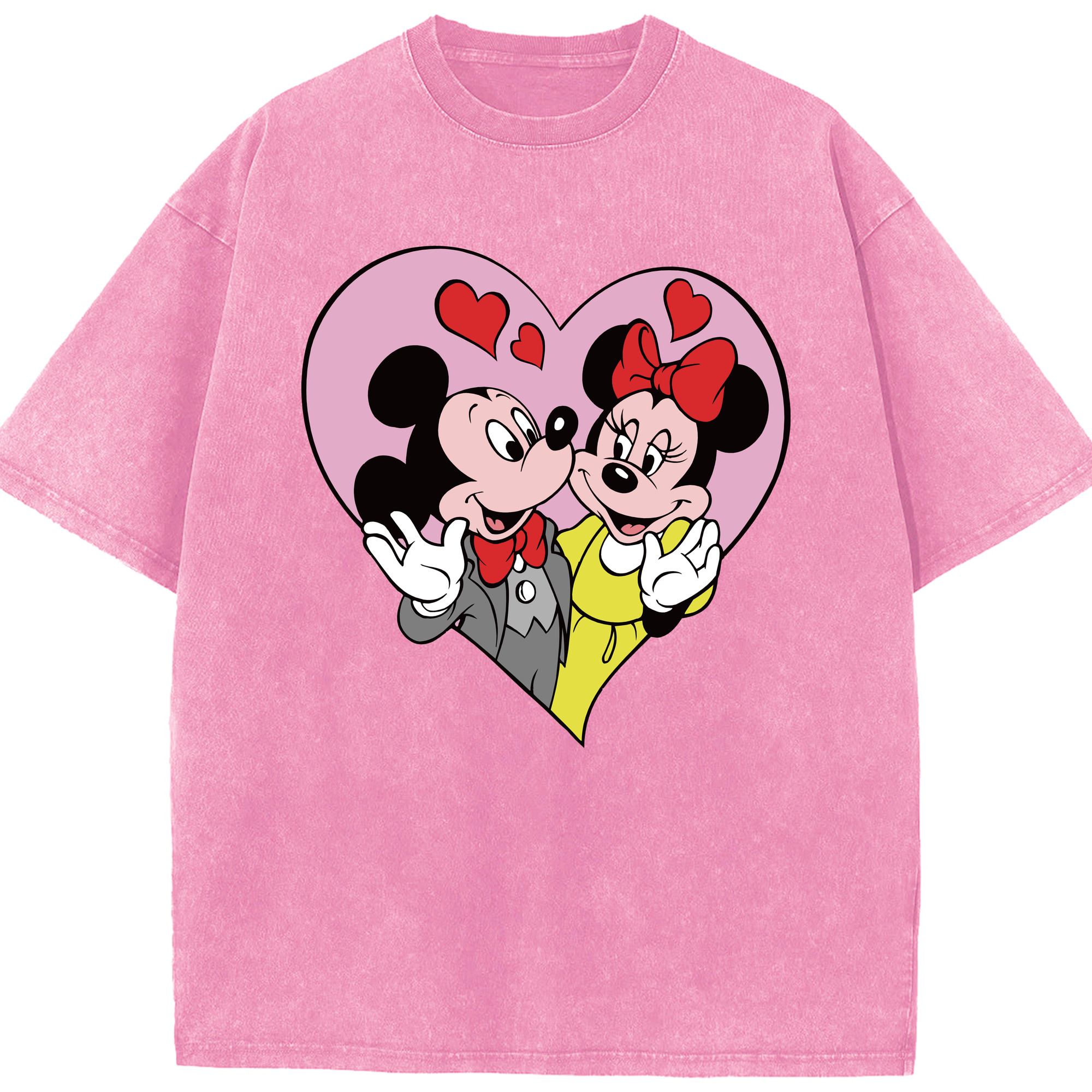 （画像用） ミッキーマウス Mickey Mouse 綿100% ヴィンテージ風 半袖Tシャツ（フロントプリント）